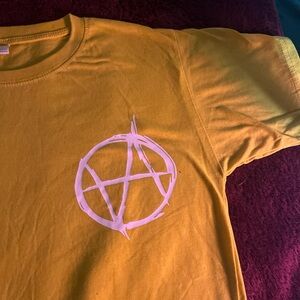 Yellow T-Shirt with White Graphic